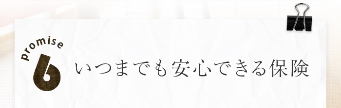 promise6 いつまでも安心できる保険